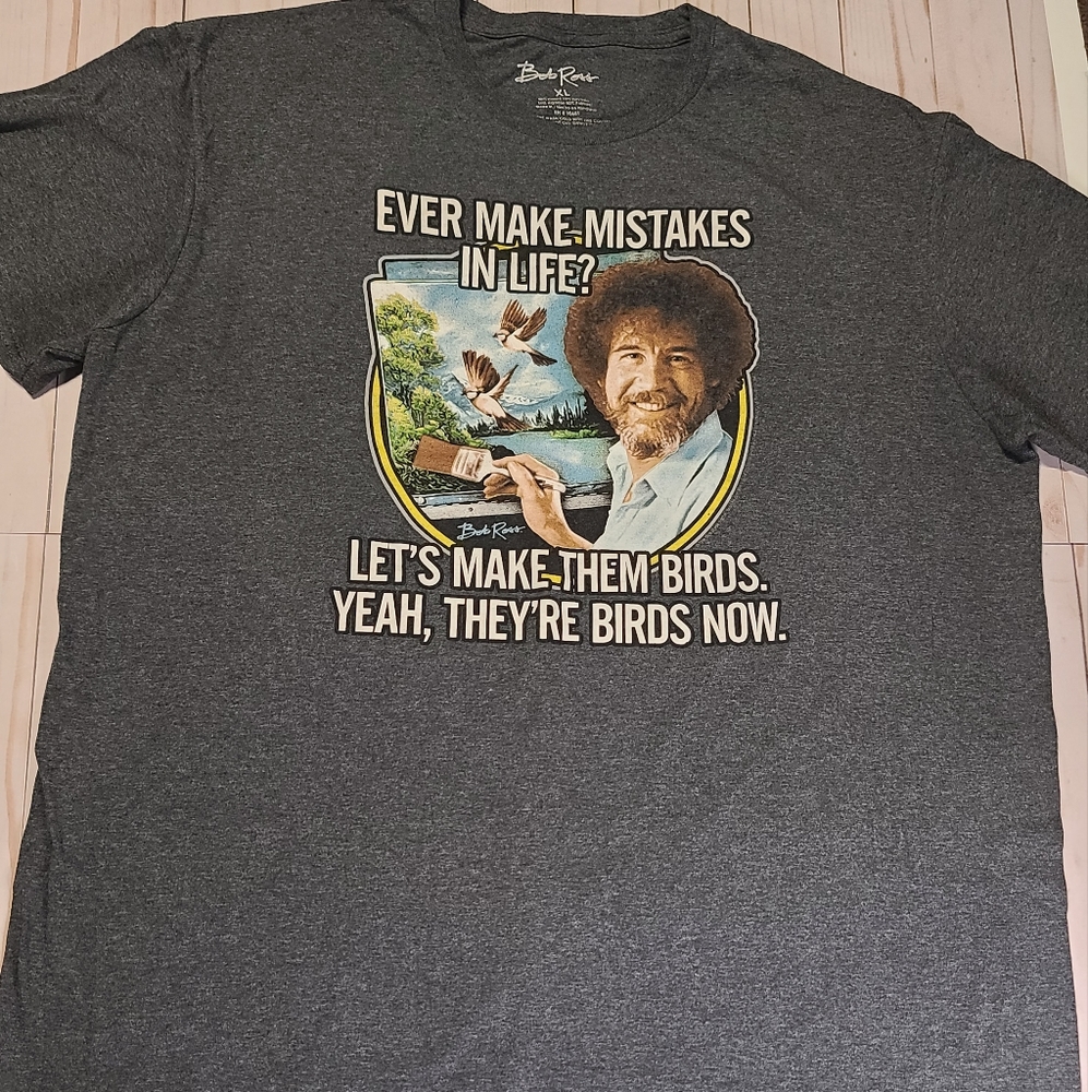 BOB ROSS SIZE LARGE T-SHIRT.